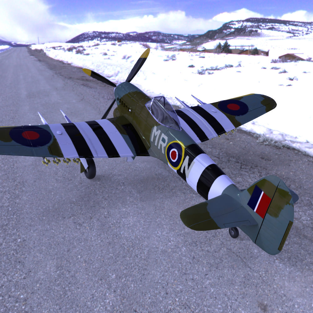 Hawker Typhoon 3D model_8