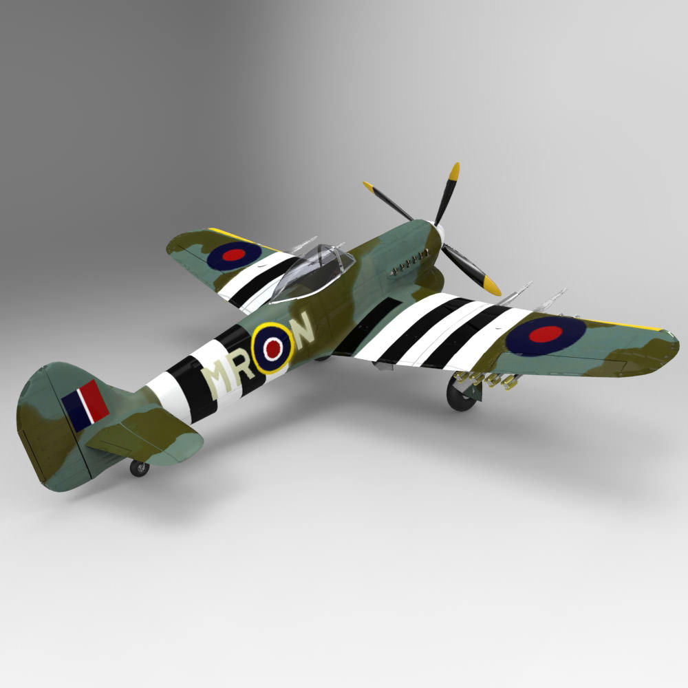 Hawker Typhoon 3D model_6