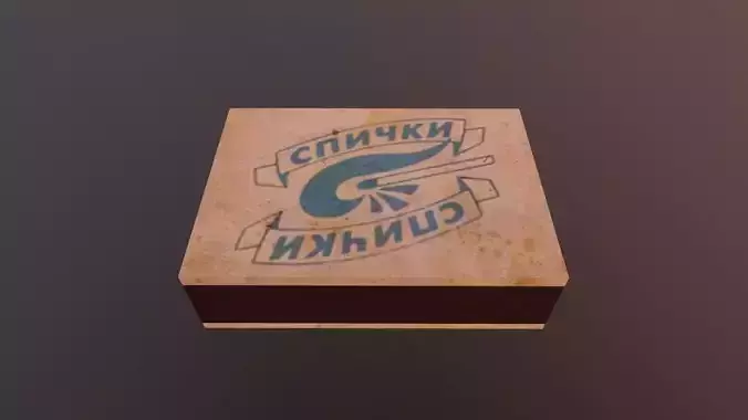 Soviet-Russian Matches Low-poly 3D model