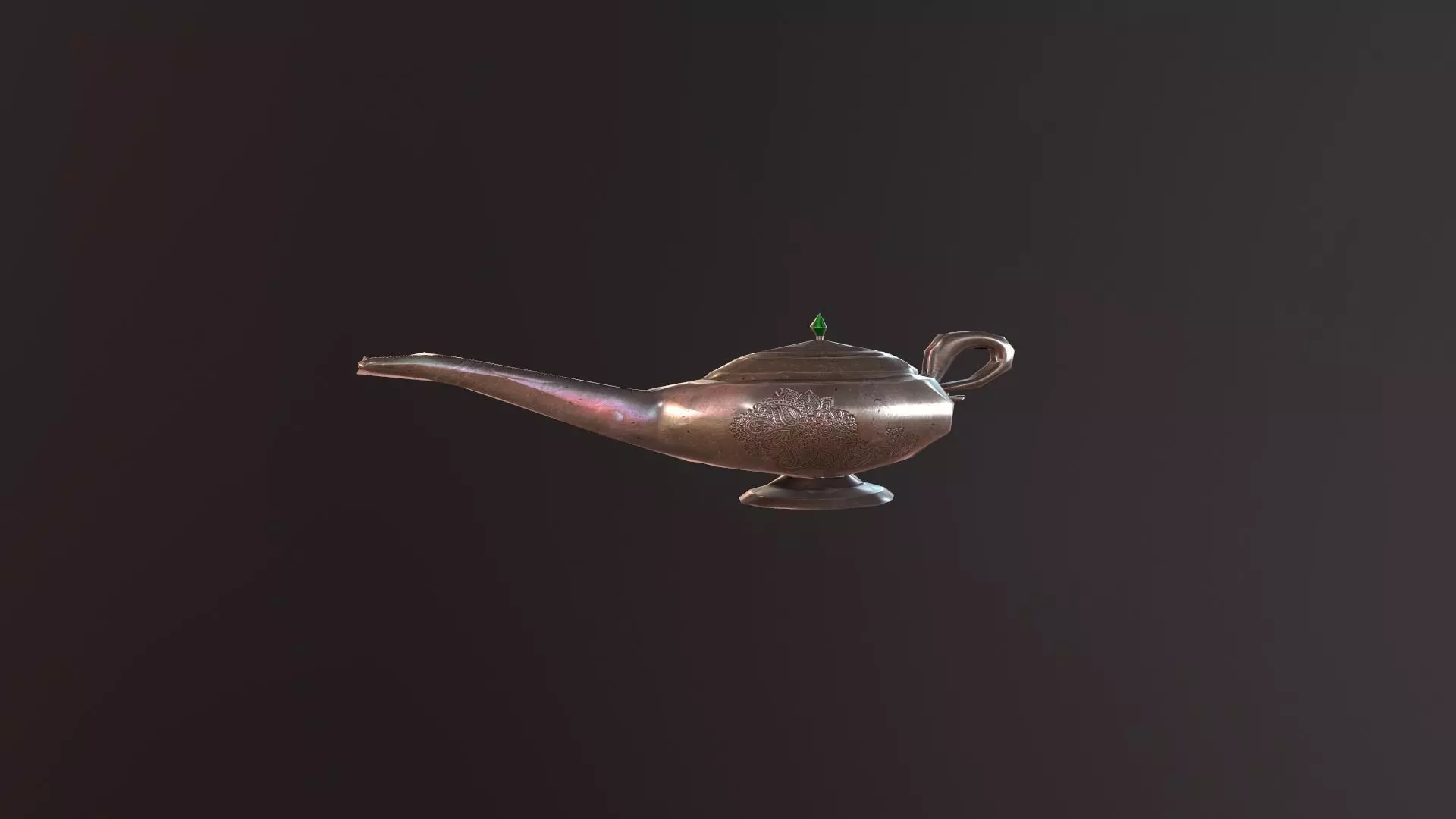 Eastern Lamp Low-poly 3D model_0