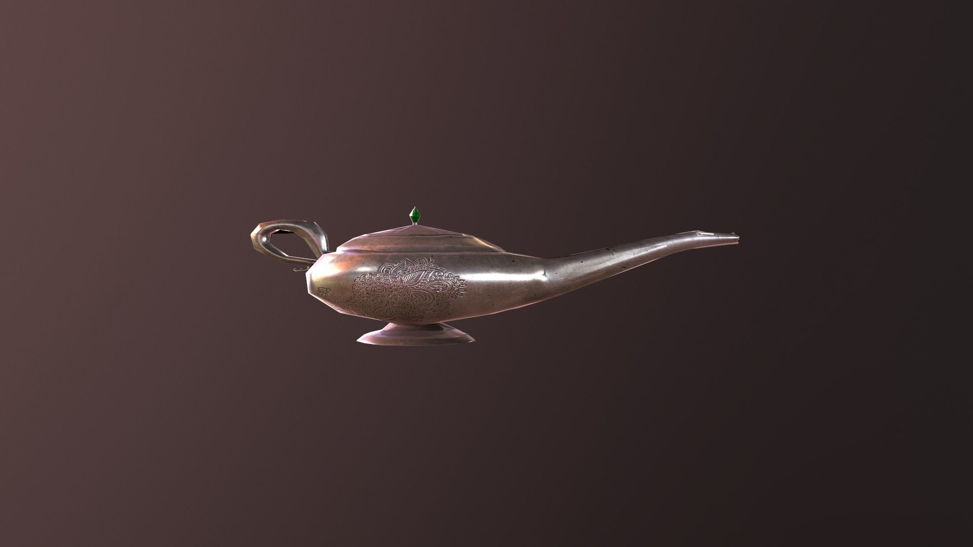 Eastern Lamp Low-poly 3D model_2