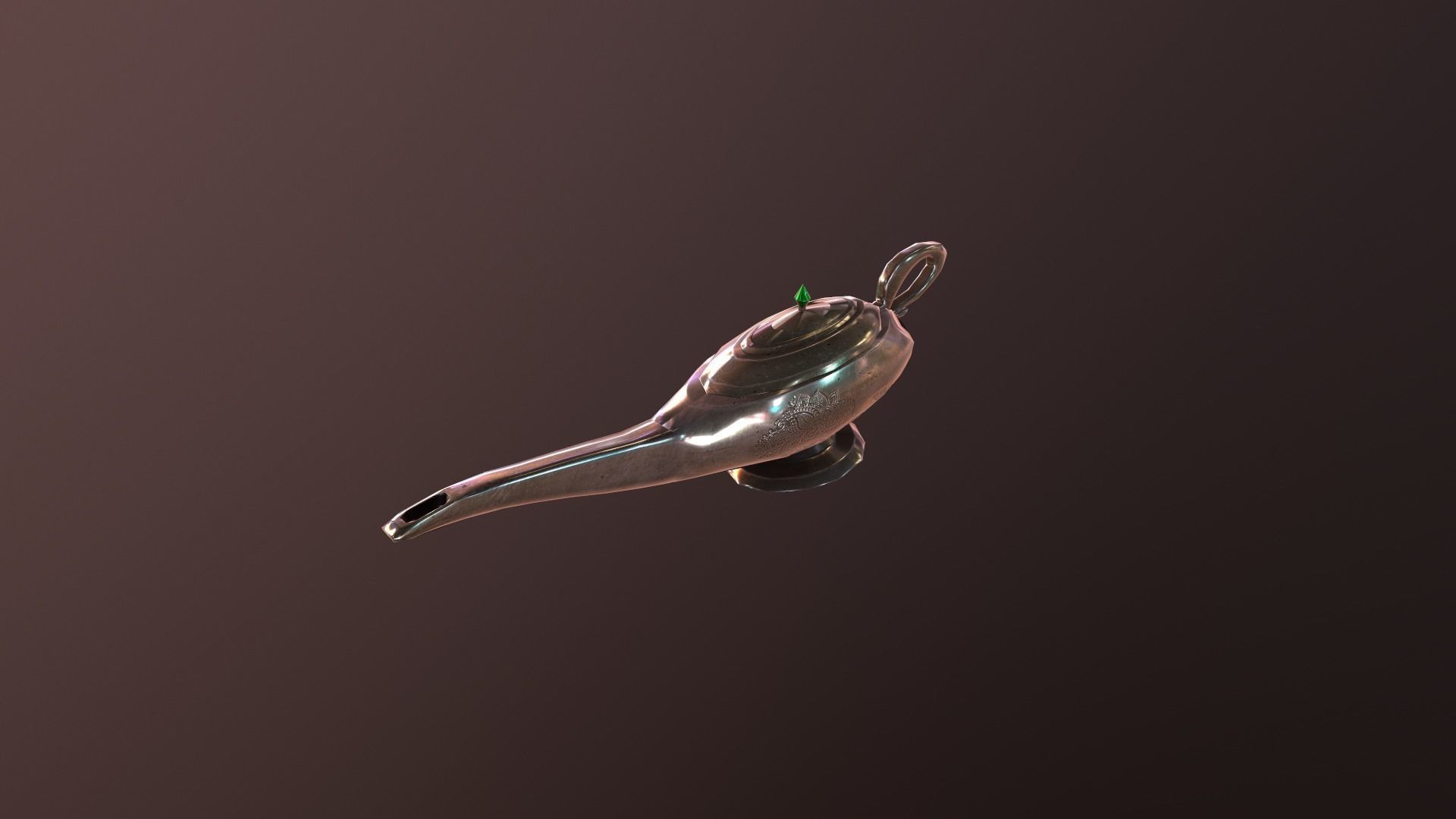 Eastern Lamp Low-poly 3D model_3