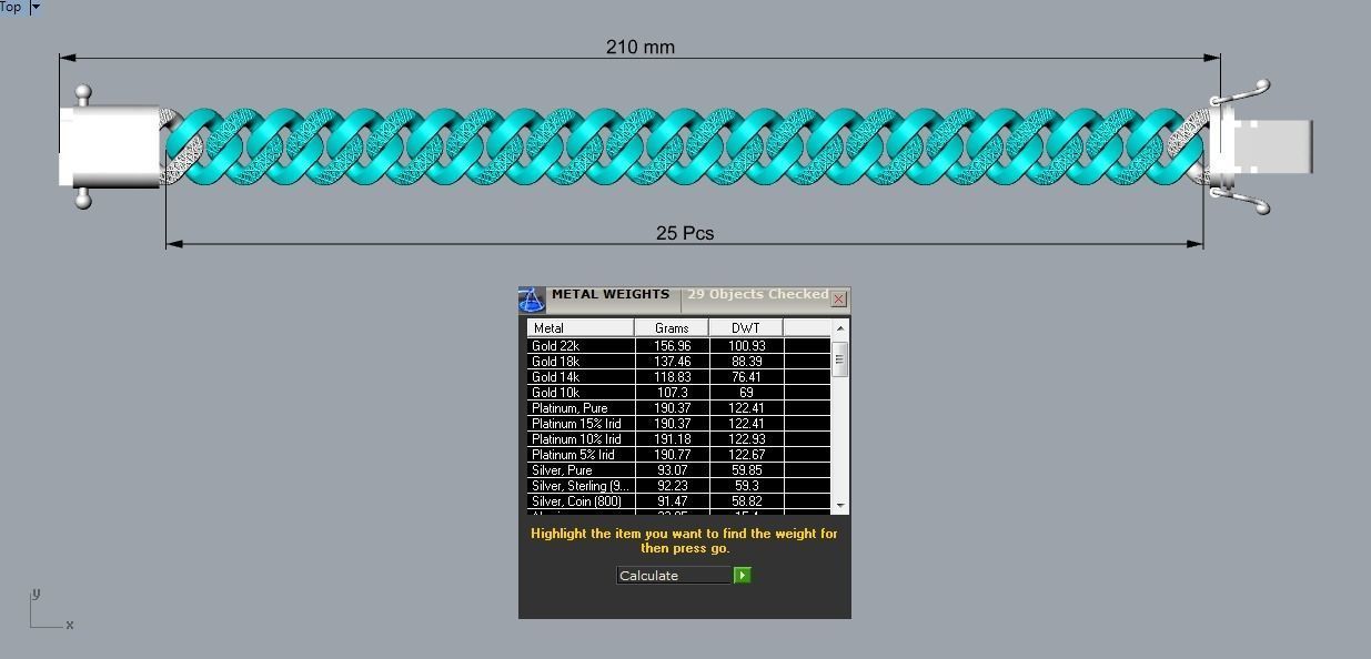 chain bracelets 10 3D print model_9