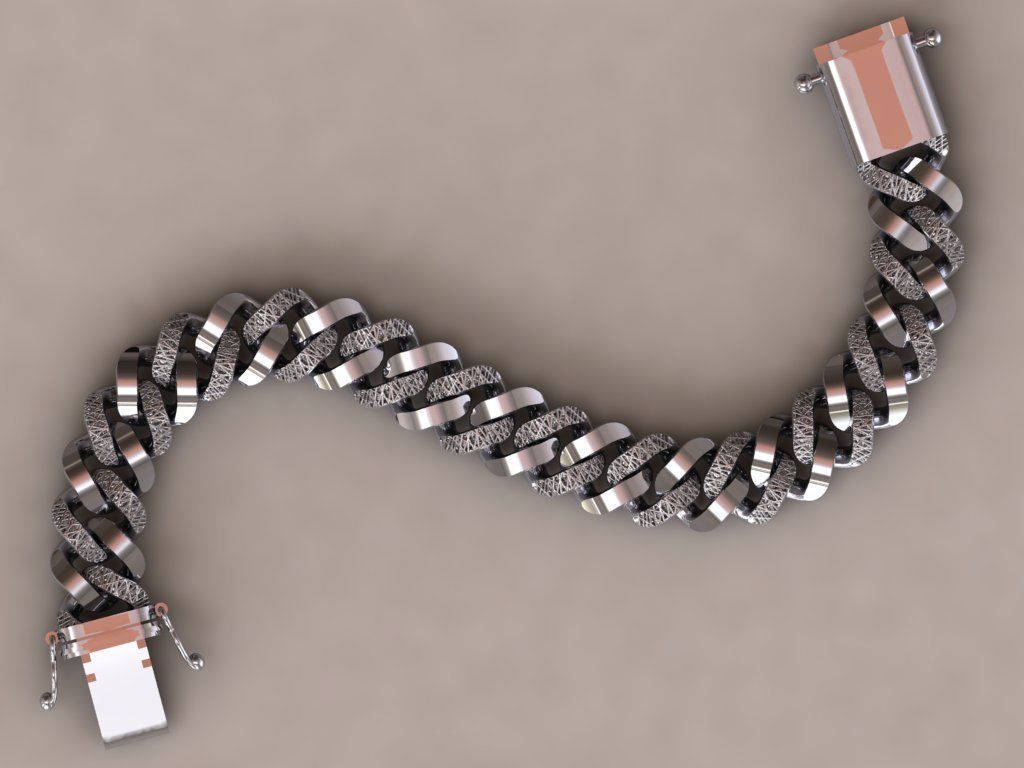 chain bracelets 10 3D print model_1