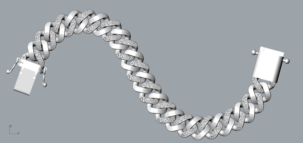 chain bracelets 10 3D print model_2