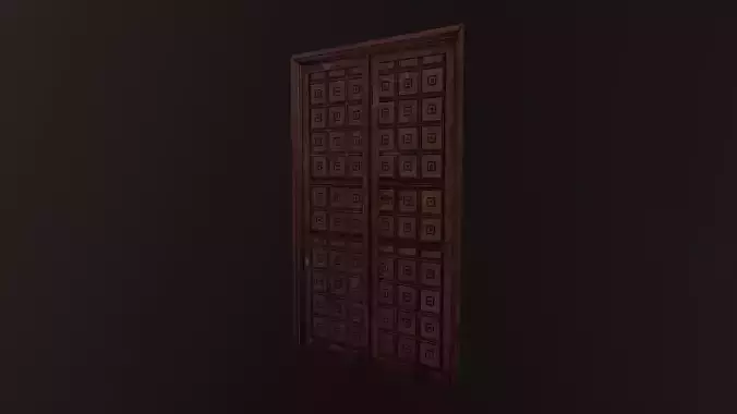 Door with squared pattern 2