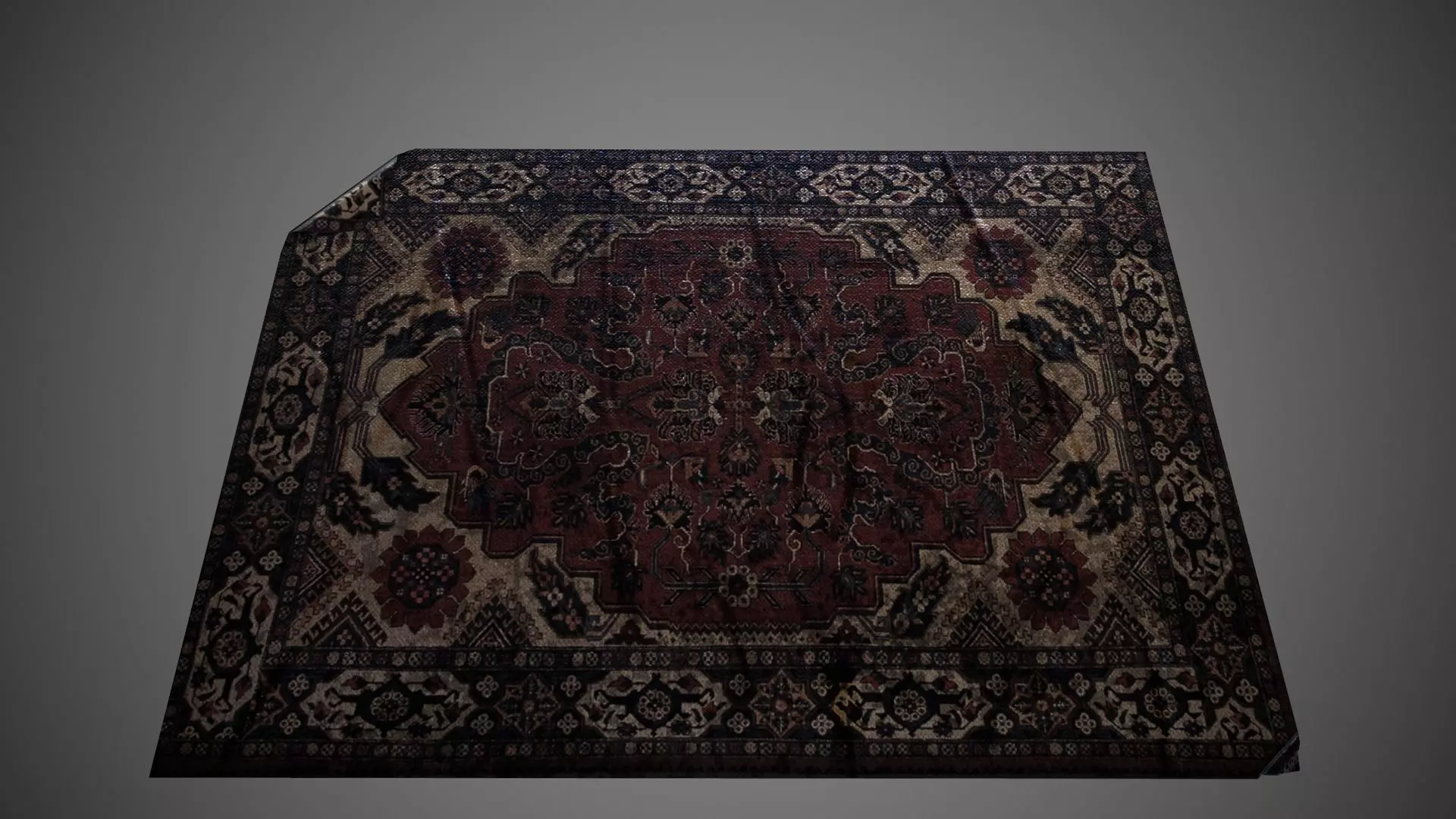 Simple low-poly carpet Low-poly 3D model_0