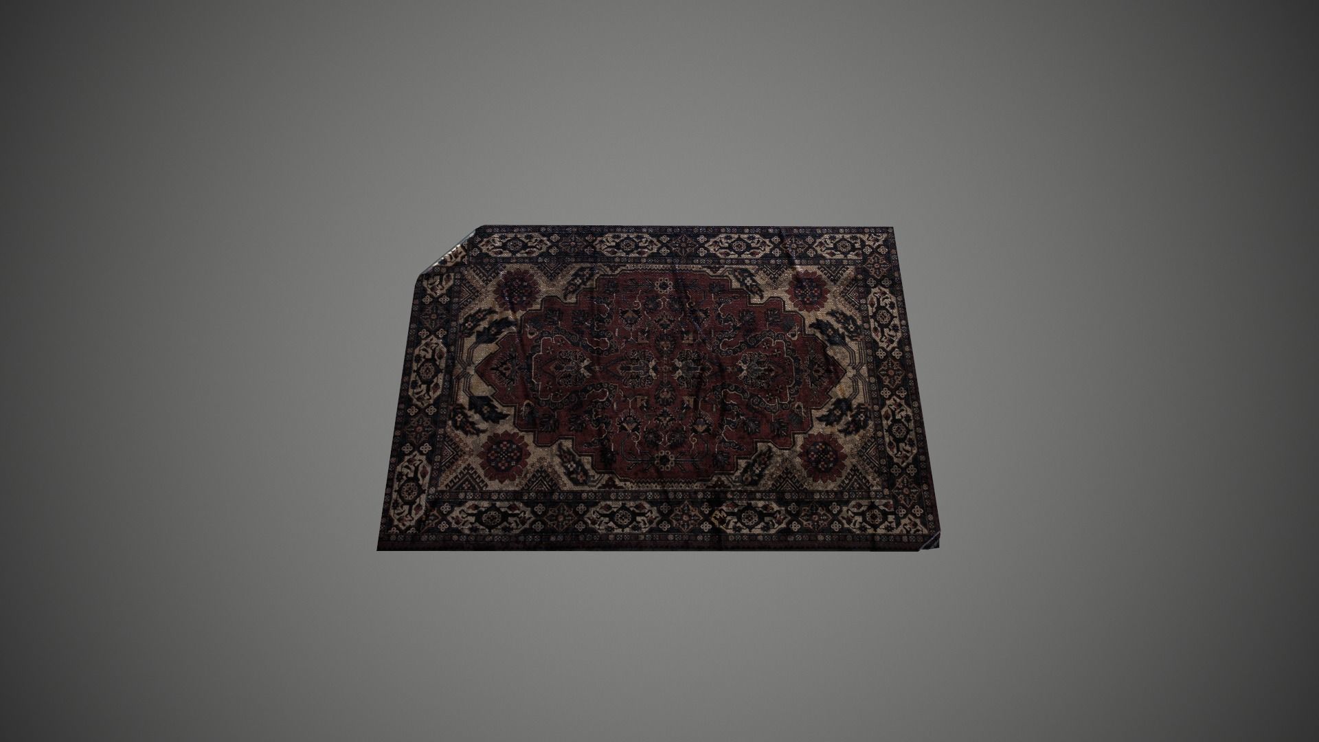 Simple low-poly carpet Low-poly 3D model_3