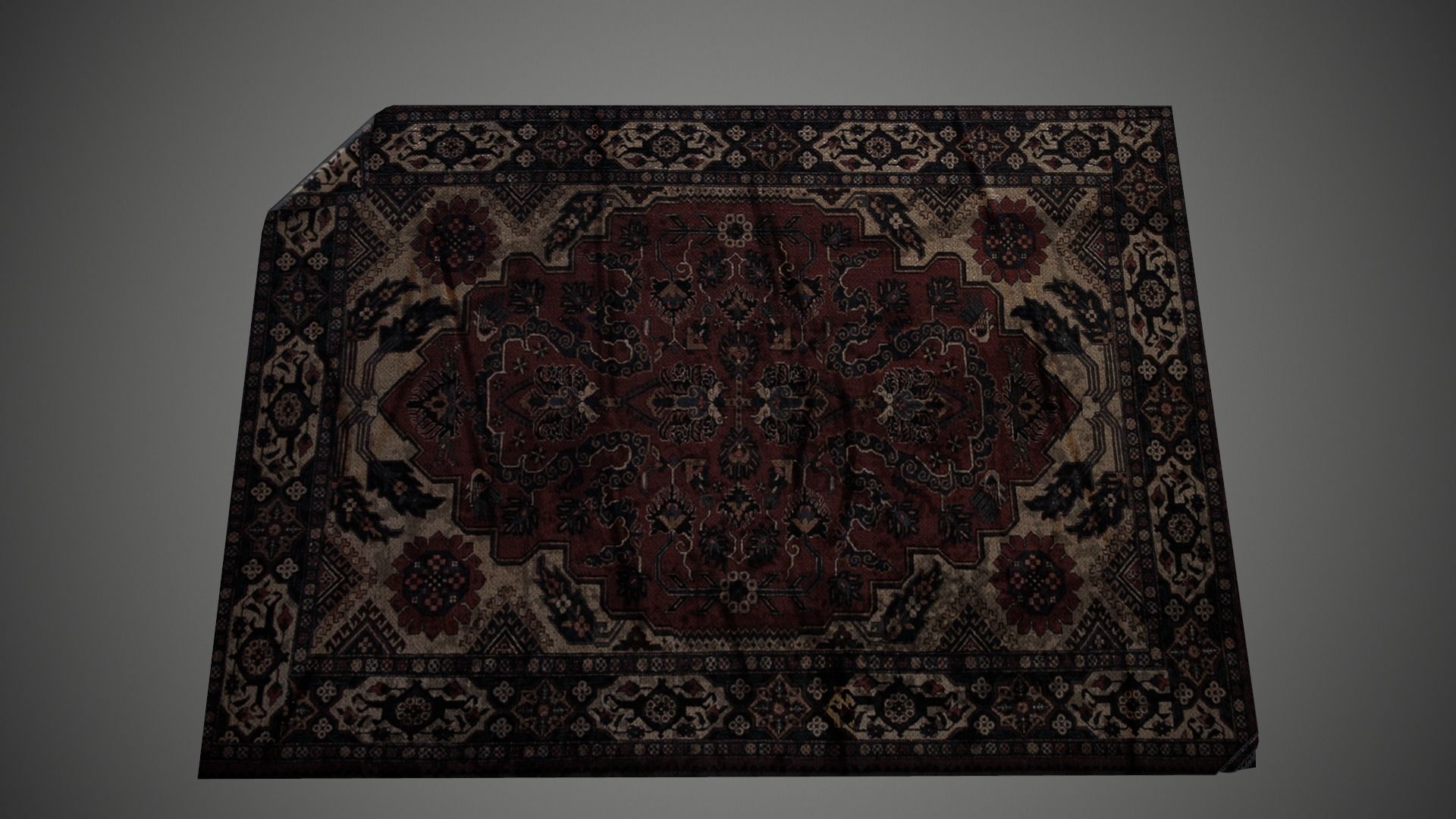 Simple low-poly carpet Low-poly 3D model_2