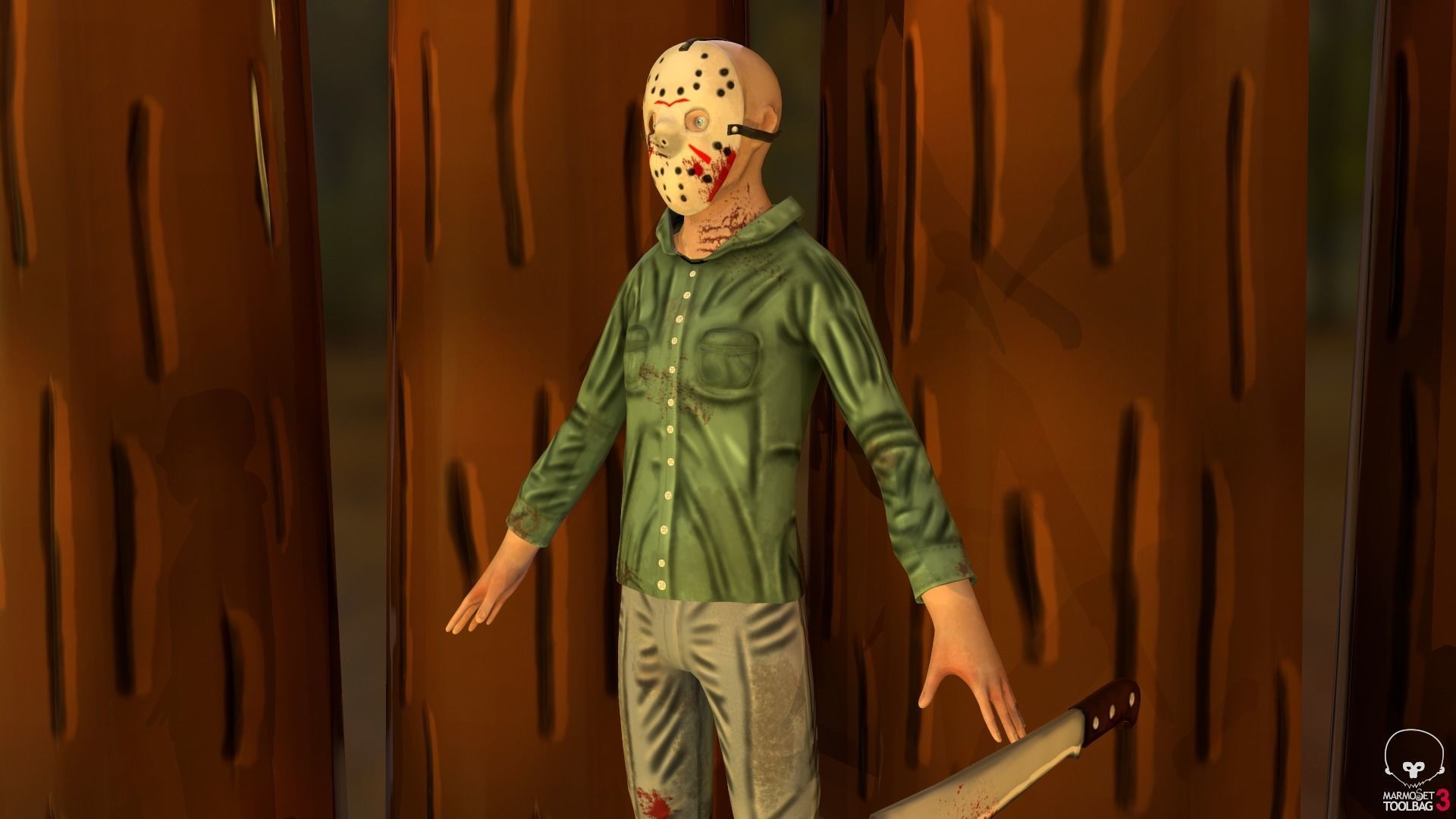 Stylized Jason Voorhees Low-poly 3D model_24
