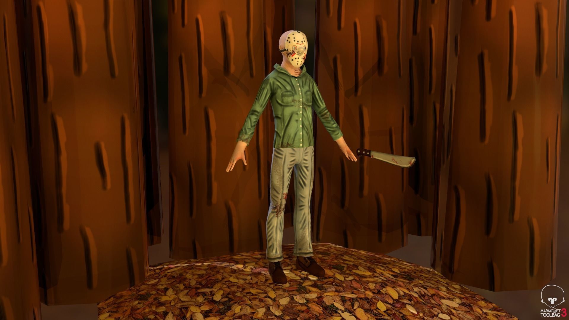 Stylized Jason Voorhees Low-poly 3D model_20