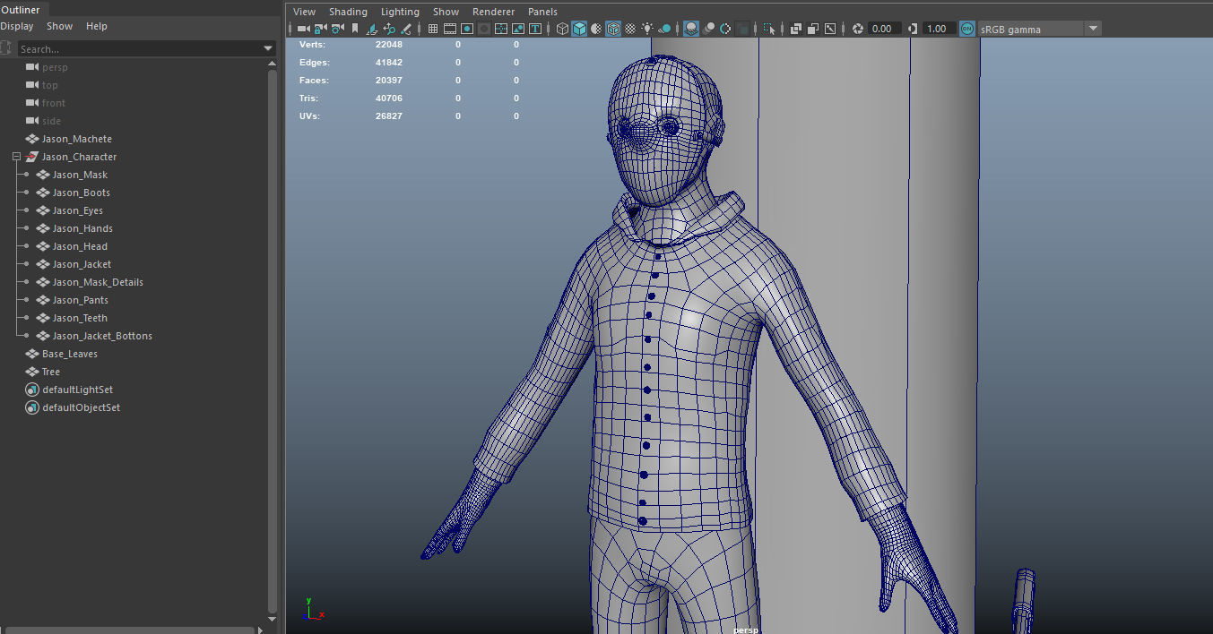 Stylized Jason Voorhees Low-poly 3D model_36