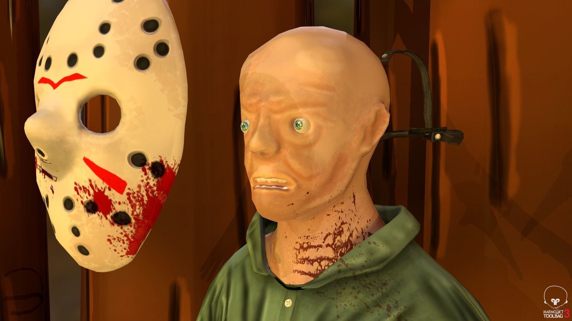 Stylized Jason Voorhees Low-poly 3D model_30