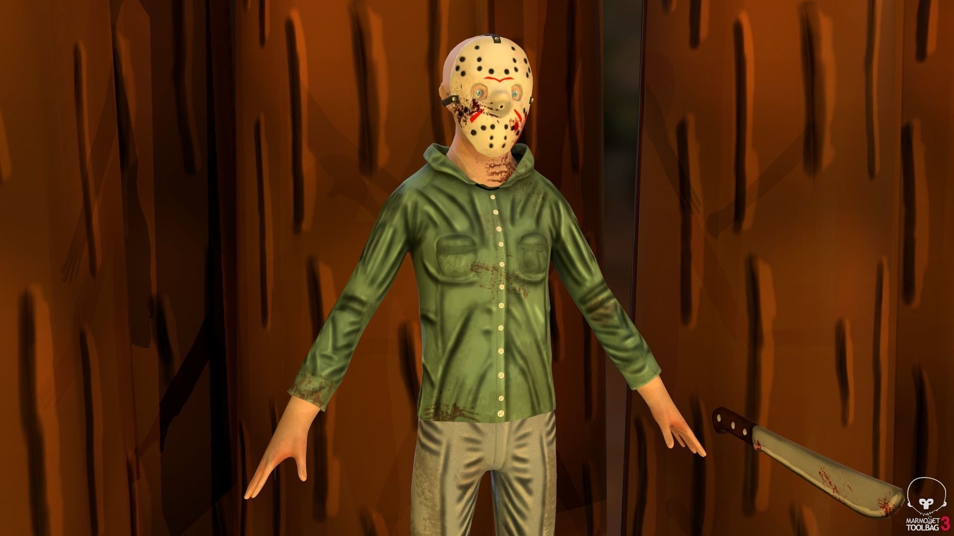 Stylized Jason Voorhees Low-poly 3D model_23