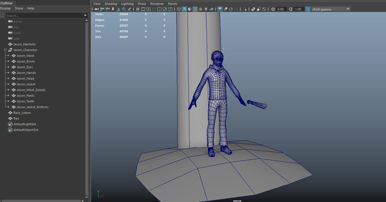 Stylized Jason Voorhees Low-poly 3D model_33