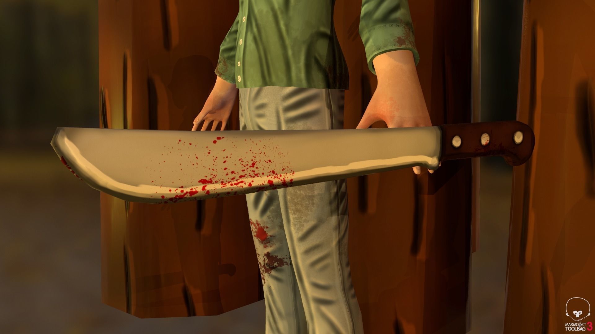 Stylized Jason Voorhees Low-poly 3D model_27