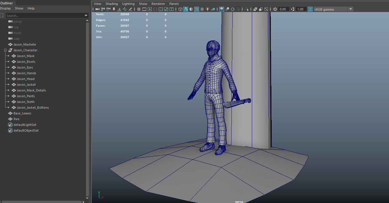 Stylized Jason Voorhees Low-poly 3D model_34