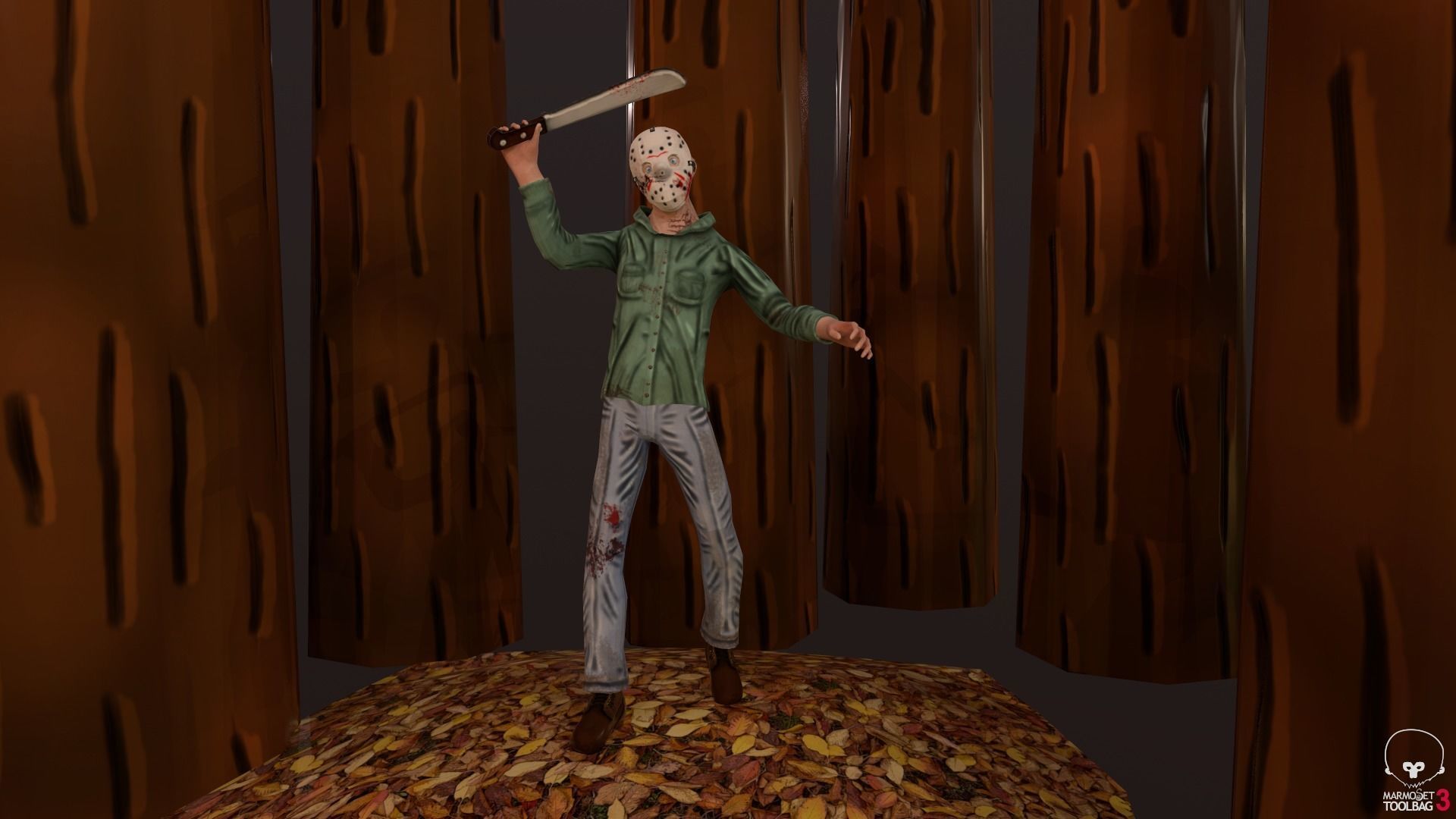 Stylized Jason Voorhees Low-poly 3D model_8