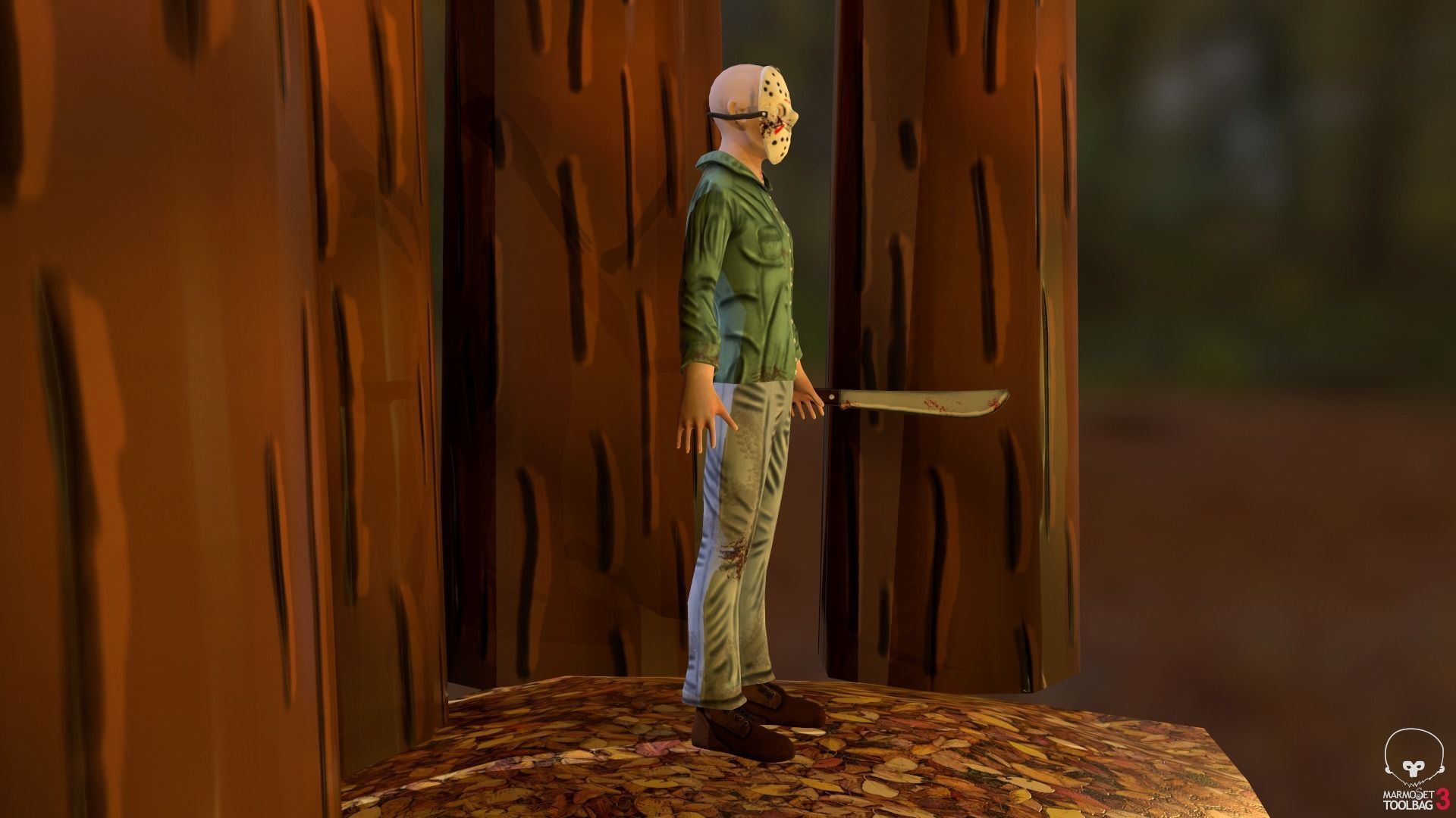 Stylized Jason Voorhees Low-poly 3D model_21