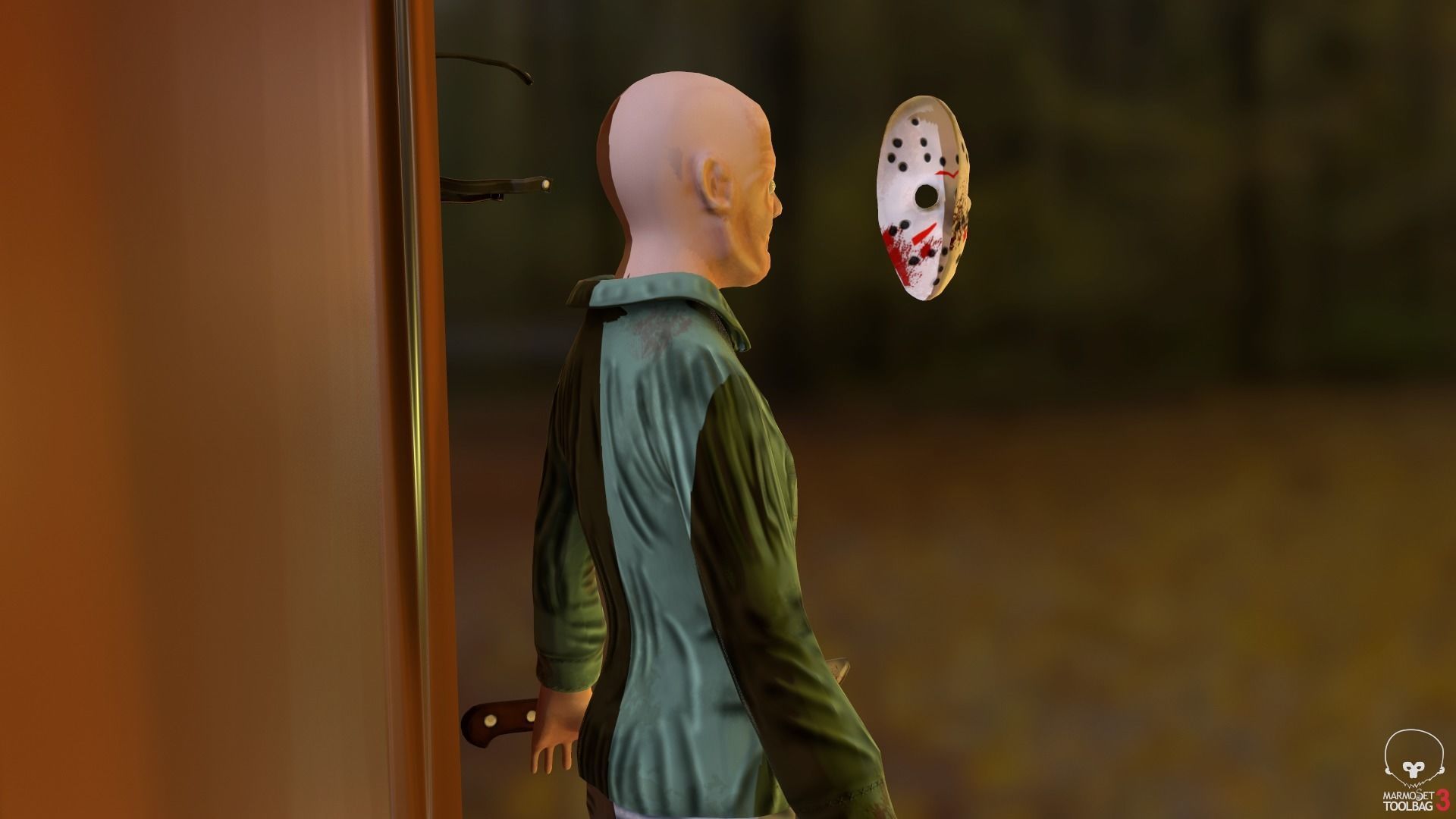 Stylized Jason Voorhees Low-poly 3D model_32