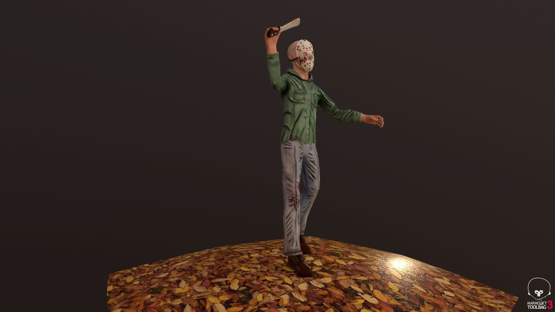 Stylized Jason Voorhees Low-poly 3D model_16