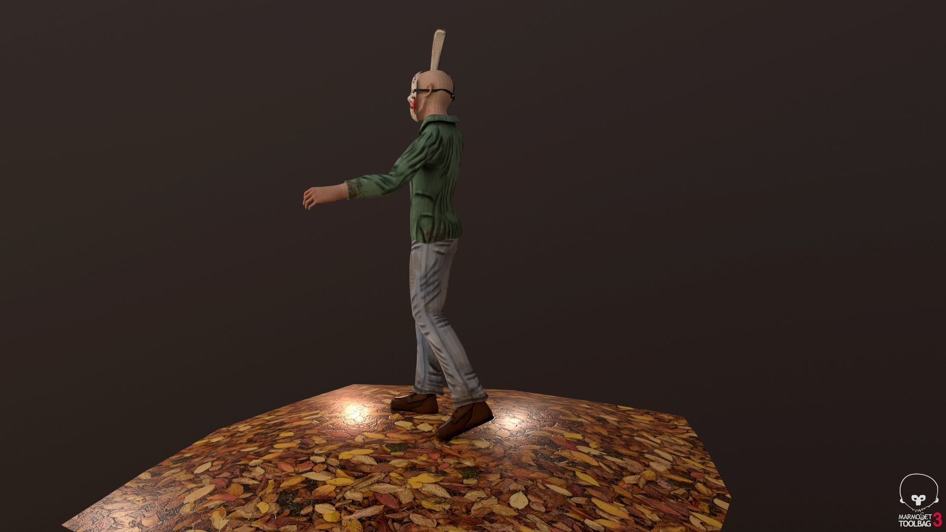 Stylized Jason Voorhees Low-poly 3D model_12