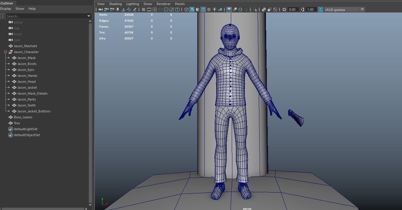 Stylized Jason Voorhees Low-poly 3D model_35