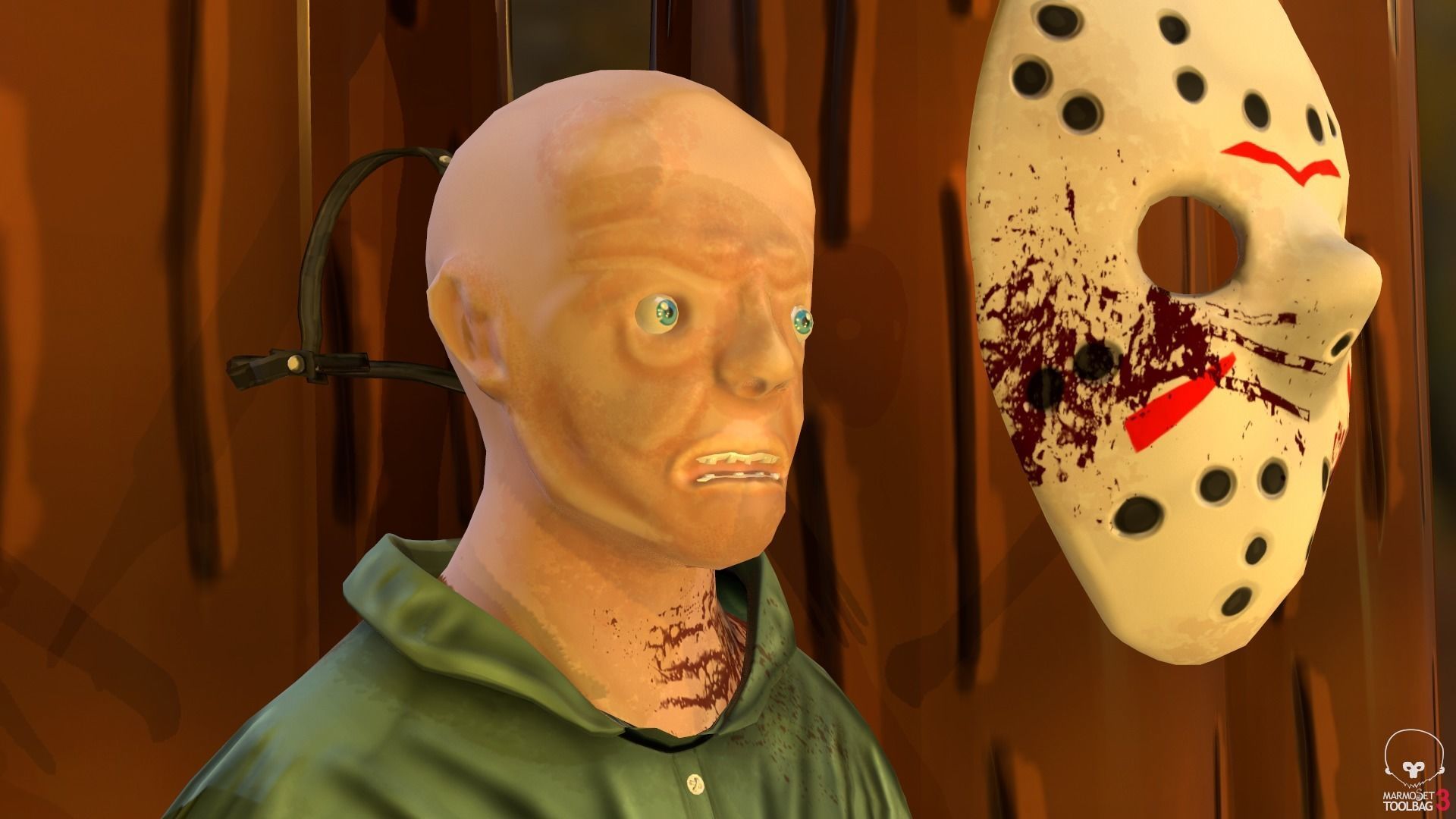 Stylized Jason Voorhees Low-poly 3D model_31