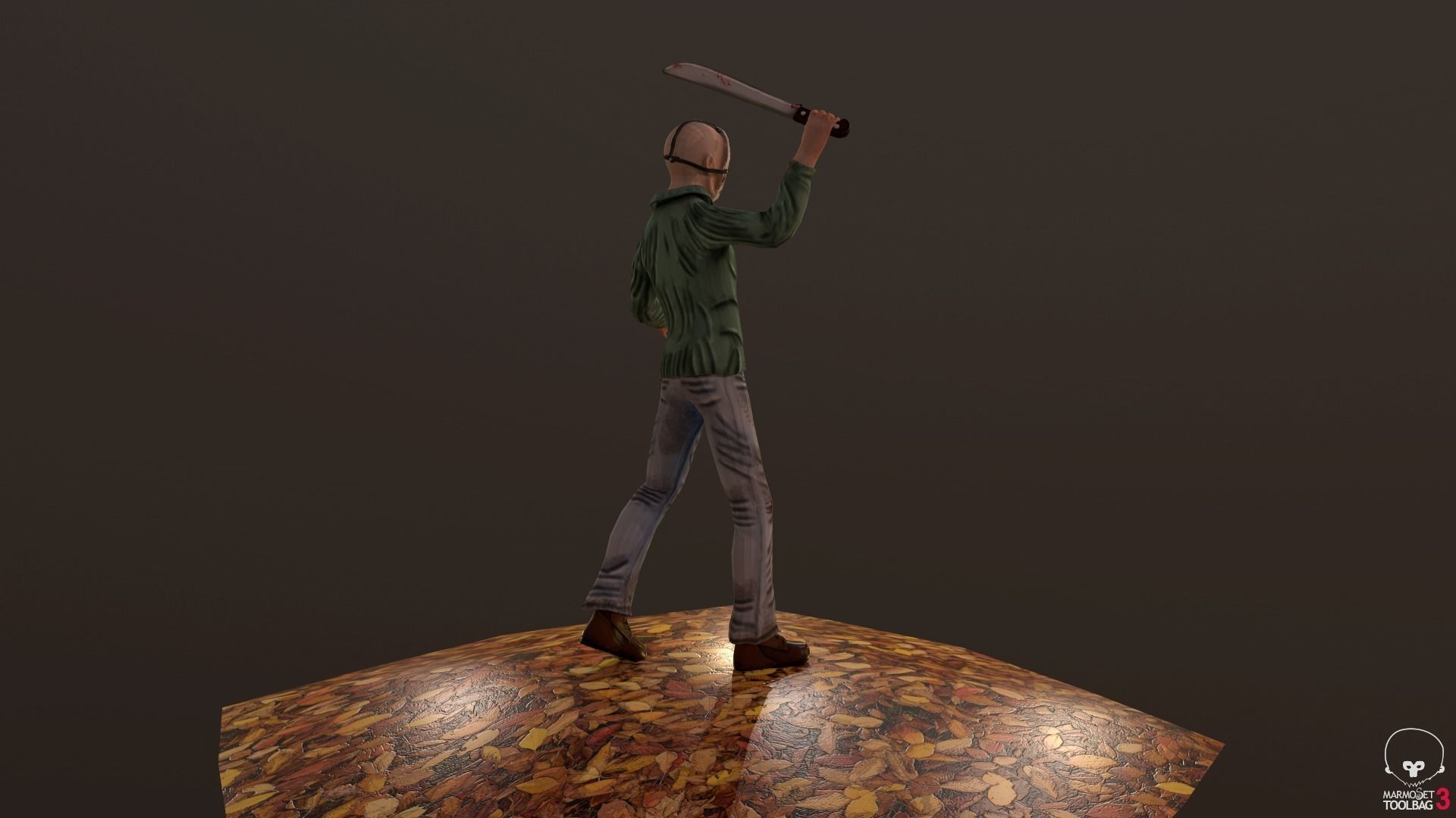 Stylized Jason Voorhees Low-poly 3D model_13