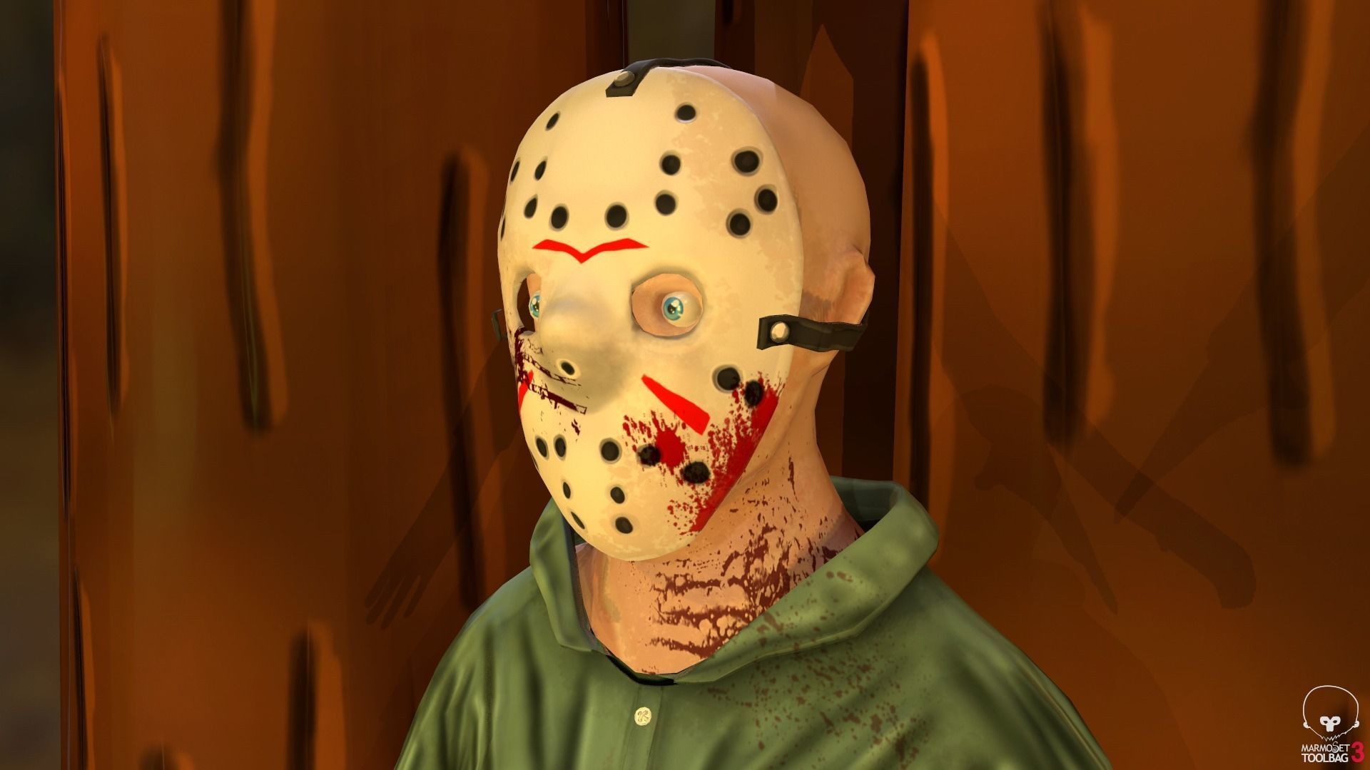 Stylized Jason Voorhees Low-poly 3D model_28