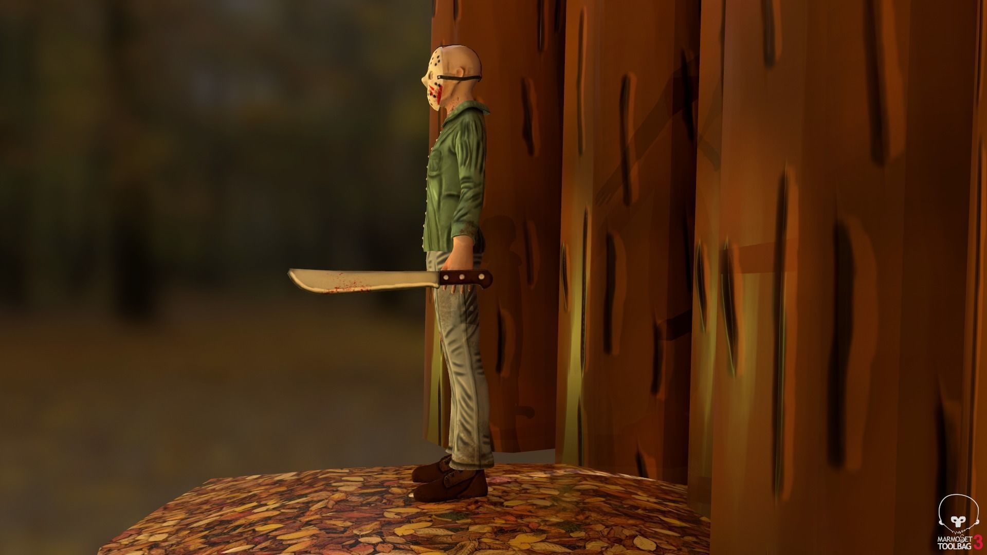 Stylized Jason Voorhees Low-poly 3D model_22