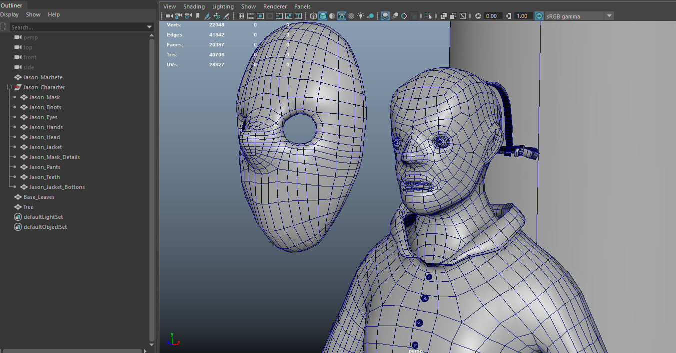 Stylized Jason Voorhees Low-poly 3D model_37