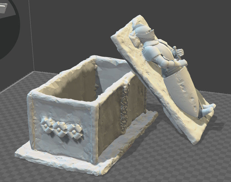 ANCIENT MEDIEVAL GRAVE SHAPED BOX 3D print model_2