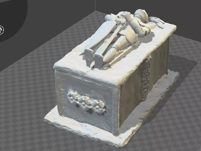 ANCIENT MEDIEVAL GRAVE SHAPED BOX 3D print model_0