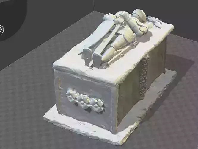 ANCIENT MEDIEVAL GRAVE SHAPED BOX 3D print model
