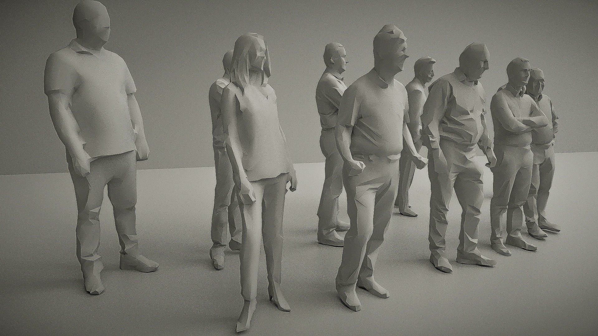 10 Low Poly People Pack Volume 2 Low-poly 3D model_4