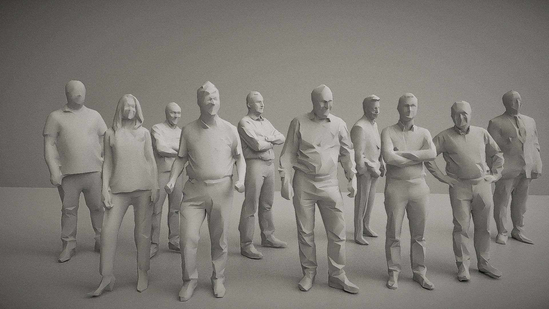 10 Low Poly People Pack Volume 2 Low-poly 3D model_2