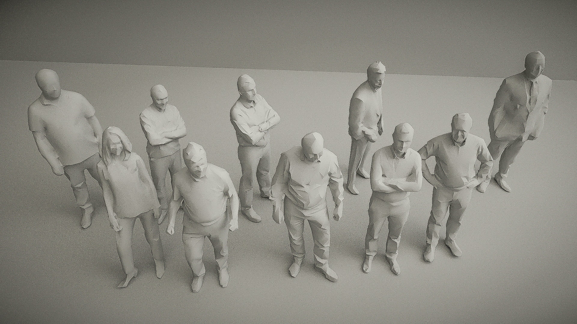 10 Low Poly People Pack Volume 2 Low-poly 3D model_3