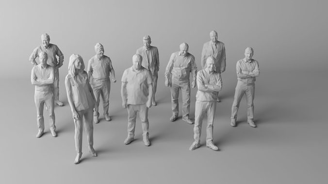 10 Low Poly People Pack Volume 2 Low-poly 3D model