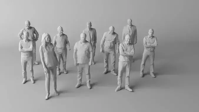 10 Low Poly People Pack Volume 2