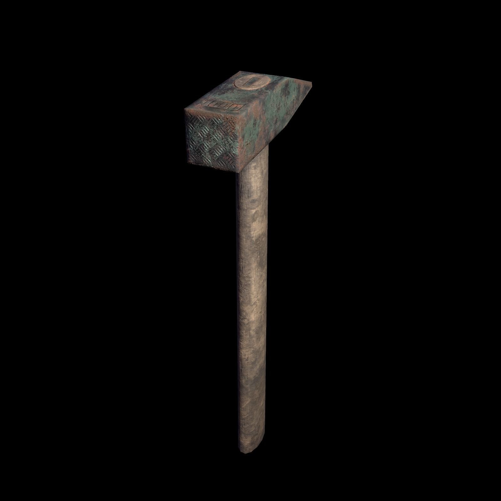 Old Hammer - Game Ready - RC Low-poly 3D model_7