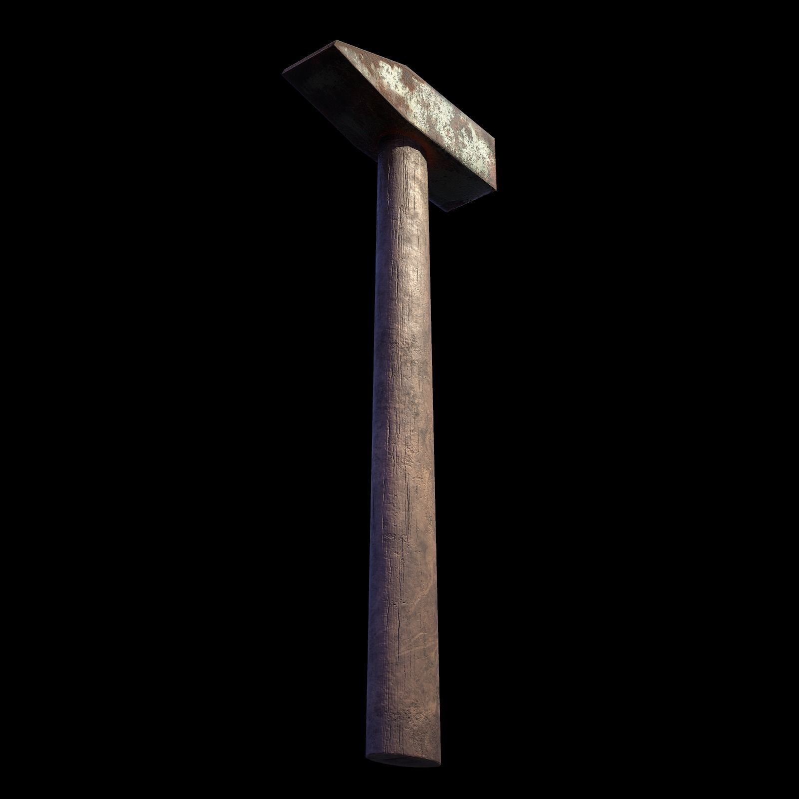 Old Hammer - Game Ready - RC Low-poly 3D model_10