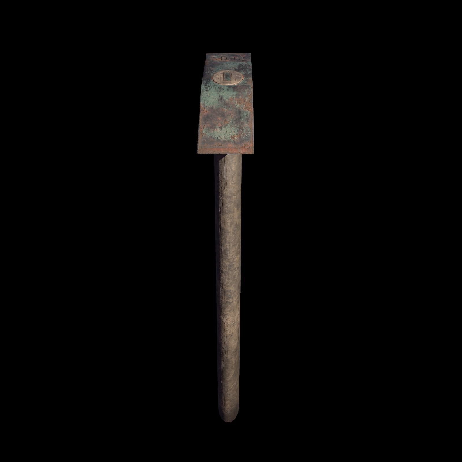 Old Hammer - Game Ready - RC Low-poly 3D model_9