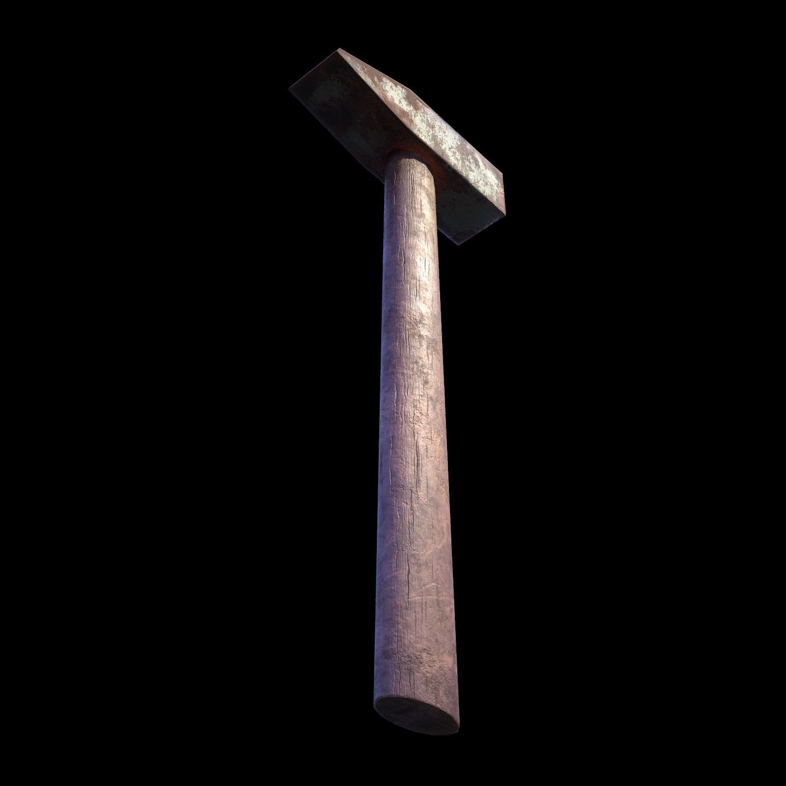 Old Hammer - Game Ready - RC Low-poly 3D model_17