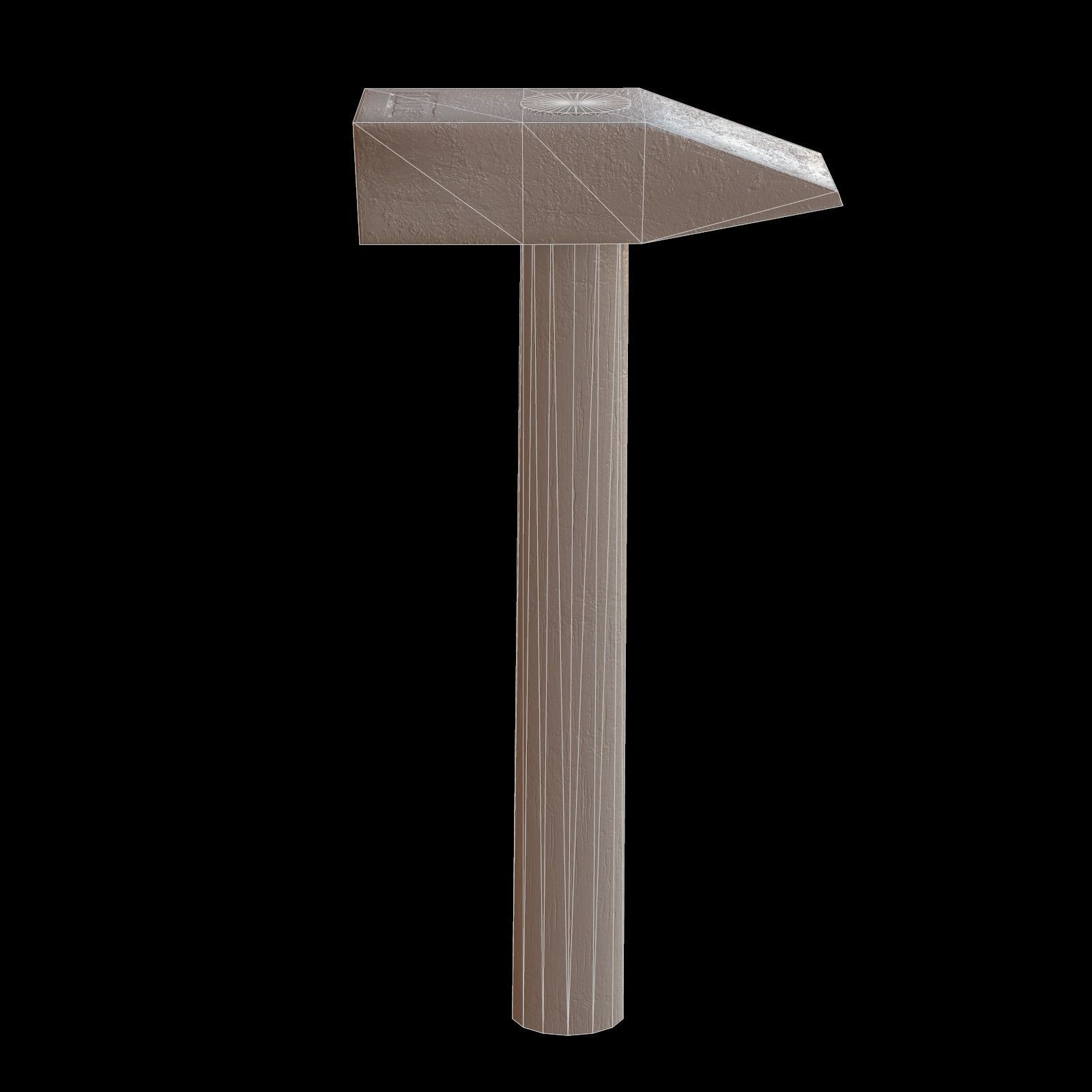 Old Hammer - Game Ready - RC Low-poly 3D model_19
