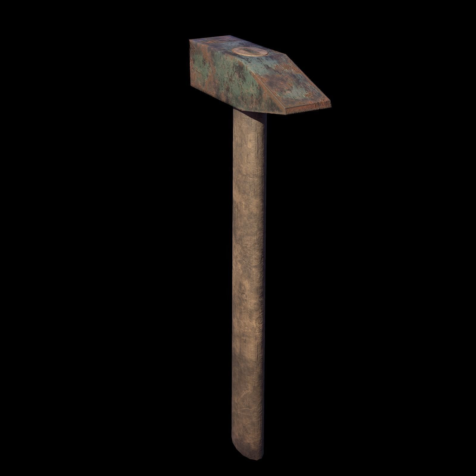 Old Hammer - Game Ready - RC Low-poly 3D model_14