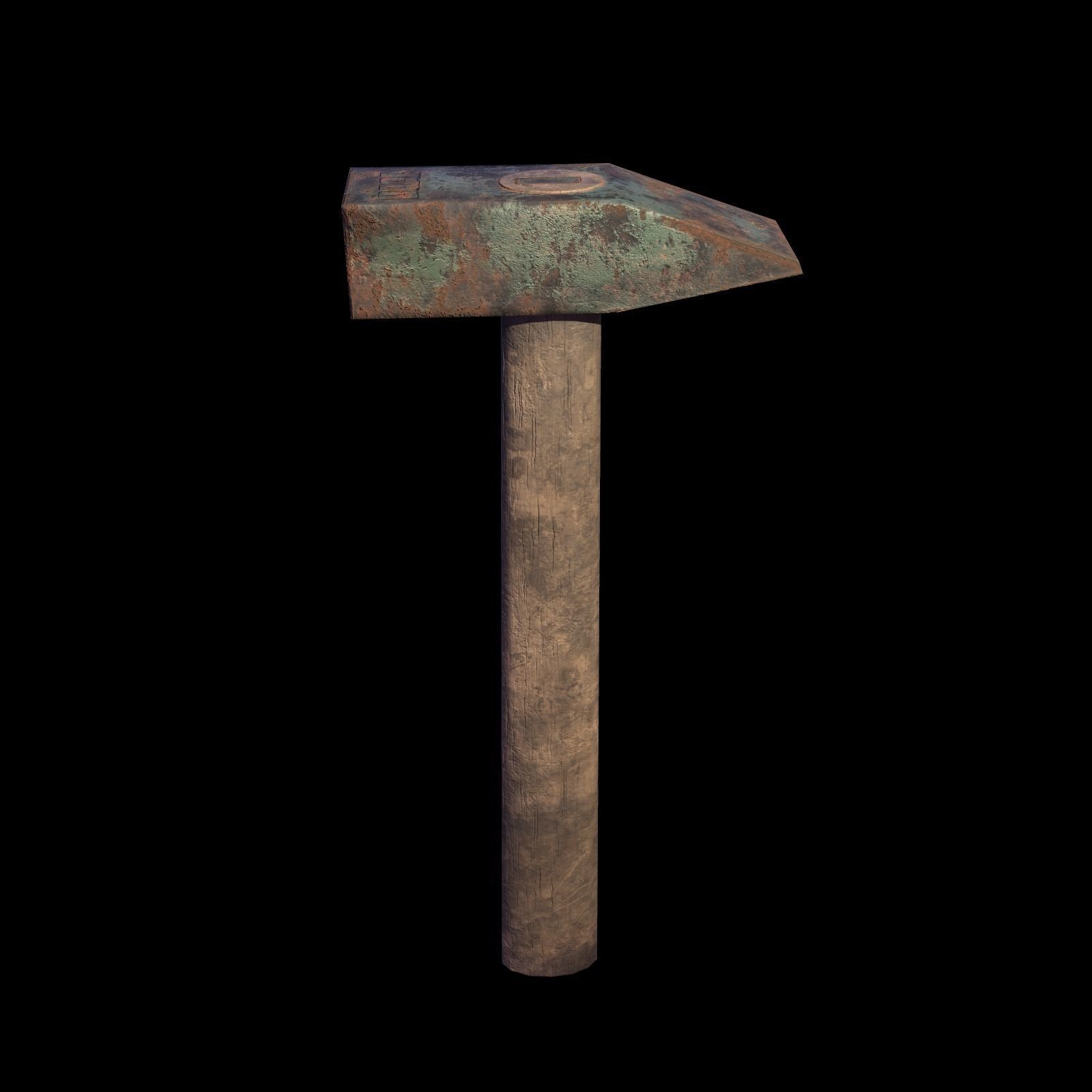 Old Hammer - Game Ready - RC Low-poly 3D model_12