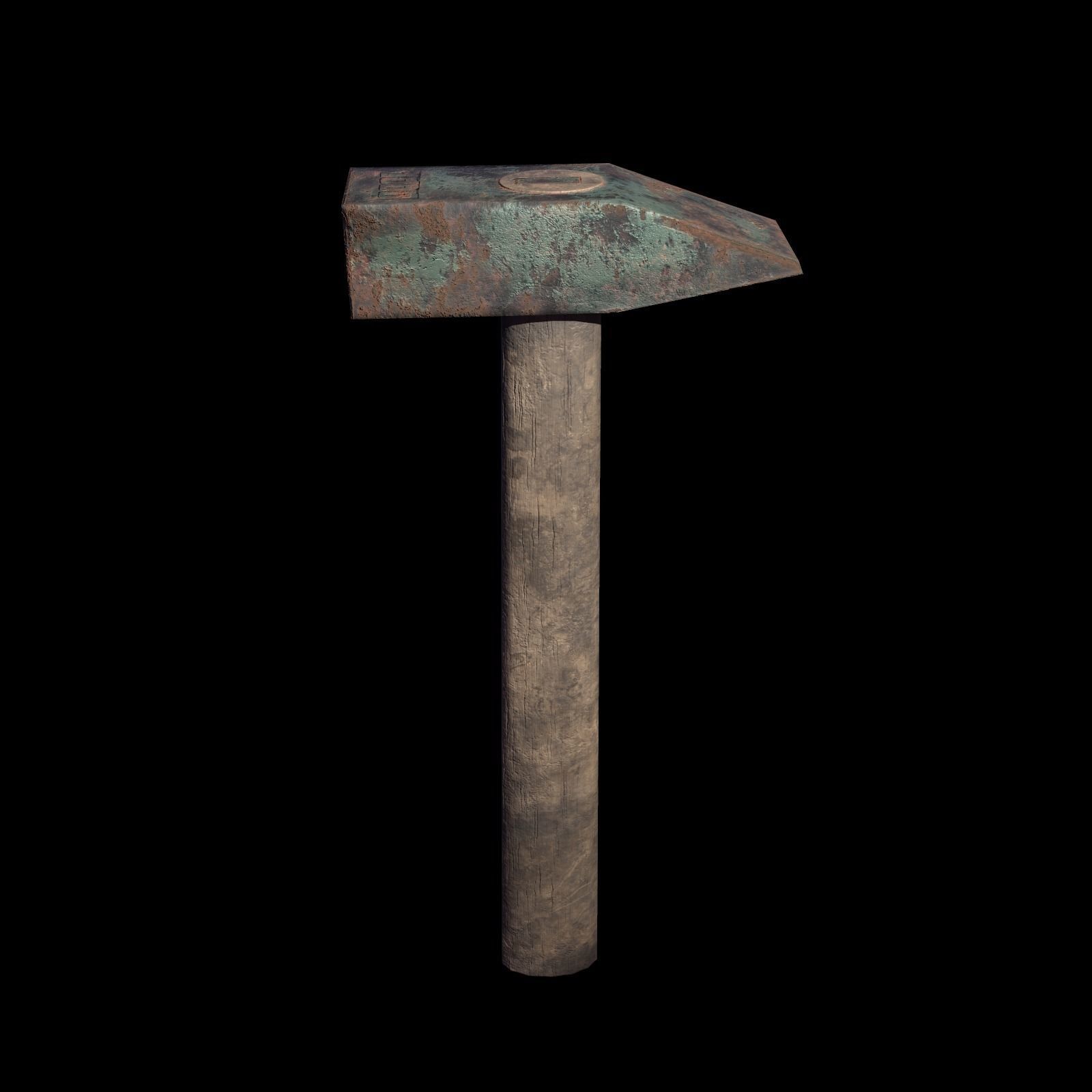 Old Hammer - Game Ready - RC Low-poly 3D model_3