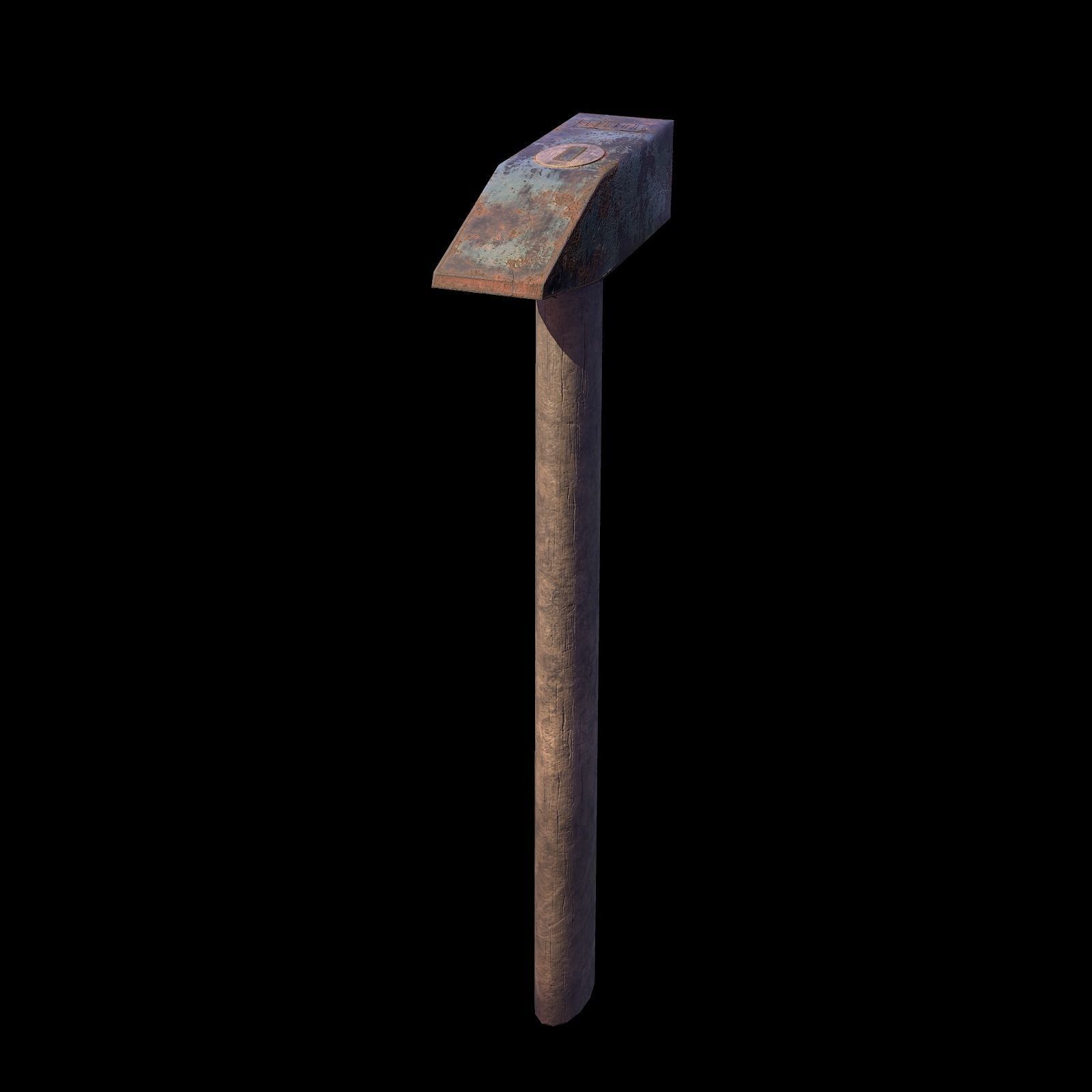Old Hammer - Game Ready - RC Low-poly 3D model_15