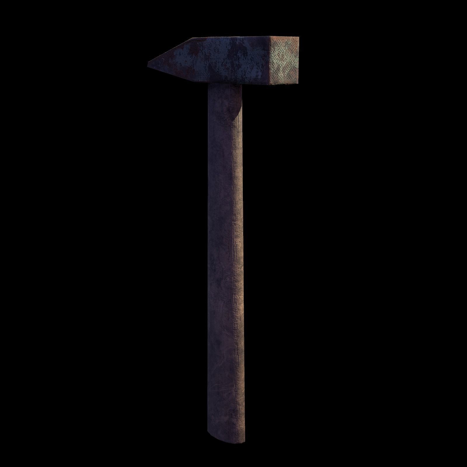 Old Hammer - Game Ready - RC Low-poly 3D model_6